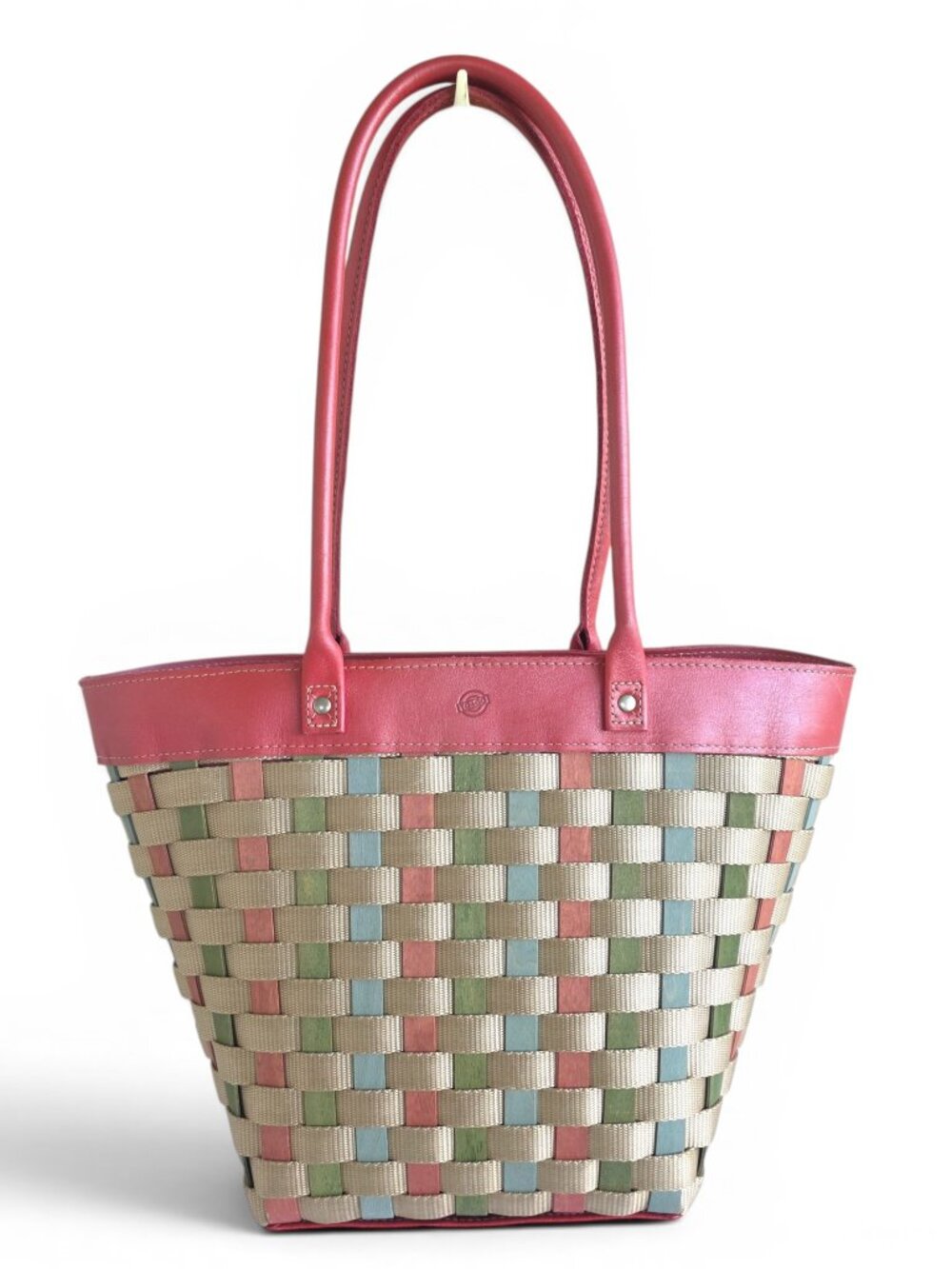 Longaberger TO GO WOVEN BASKET Leather PURSE TOTE Mother’s Day 2008 Pink USA